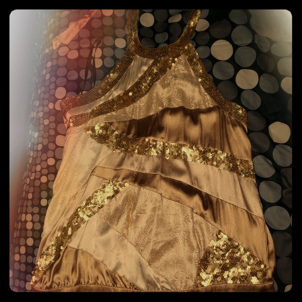 Bebe silky beautiful halter top